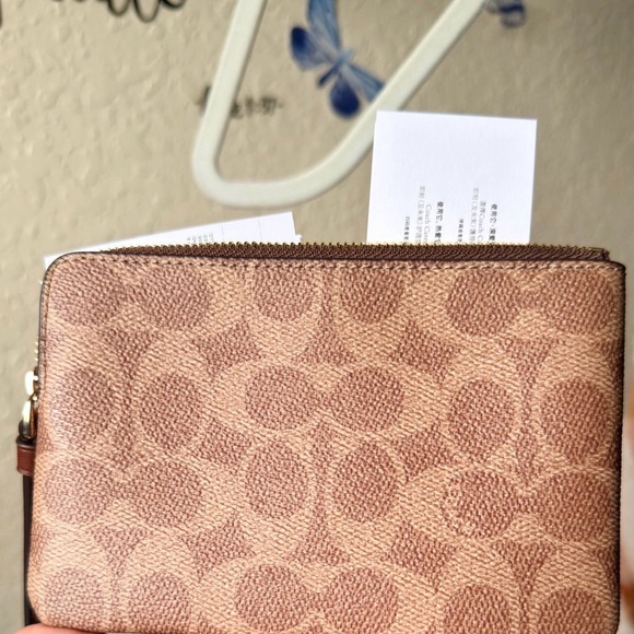 Coach Signature Tan and Brown Wallet - Picture 2 of 3
